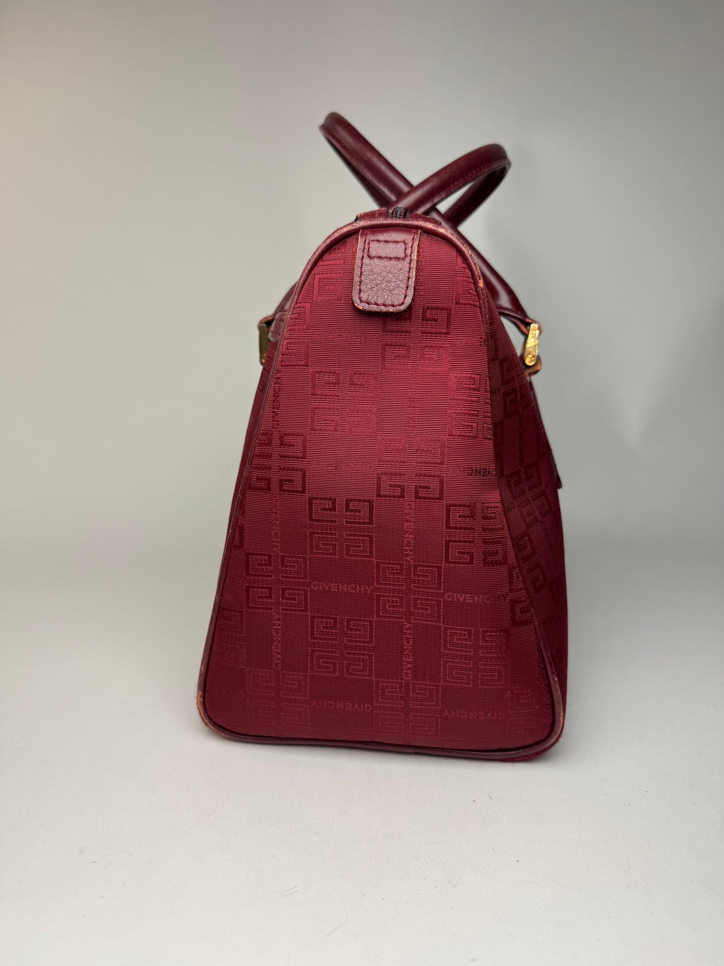 Sac vintage Givenchy Mini Boston bordeaux