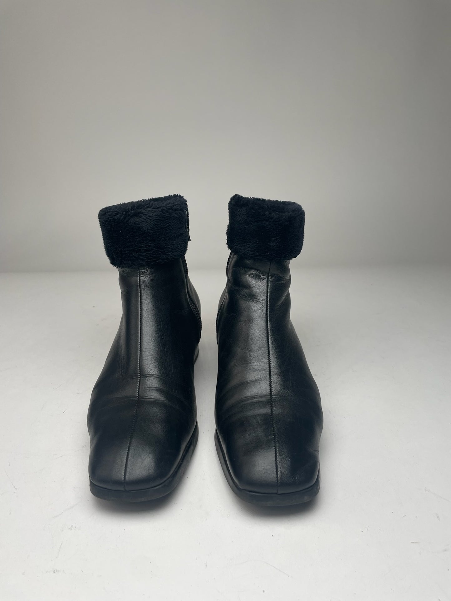 Vintage Yves Saint Laurent Leather Boots black
