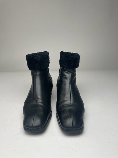 Vintage Yves Saint Laurent Leather Boots black
