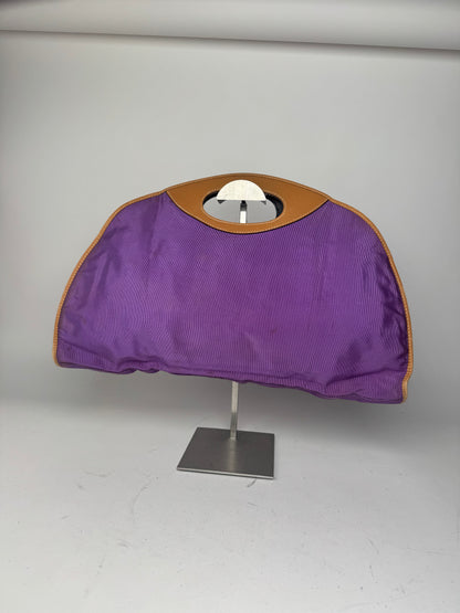 Vintage Fendi Roma Canvas Leather Tote Bag