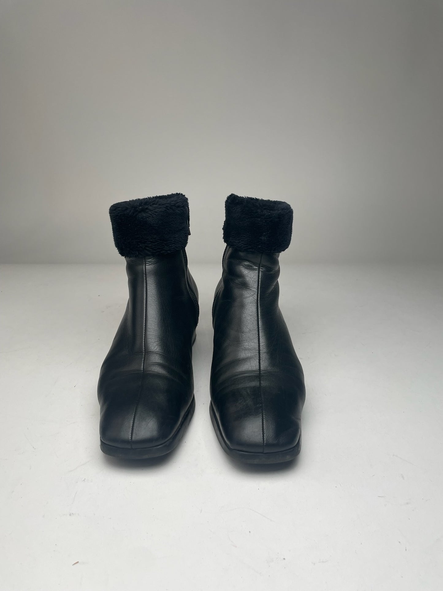 Vintage Yves Saint Laurent Leather Boots black