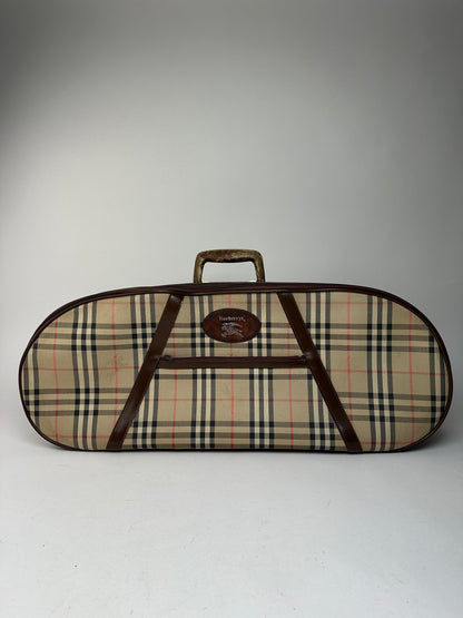 Vintage Burberry Nova Check Travel Bag Beige Brown Black