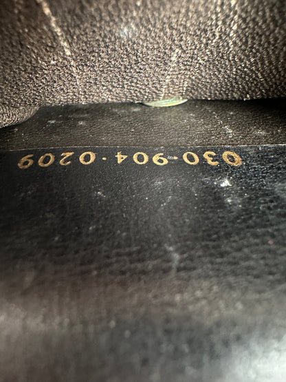 Vintage Gucci Leather Cardholder Black Gold Snap c. 2000