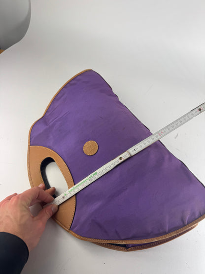 Vintage Fendi Roma Canvas Leather Tote Bag