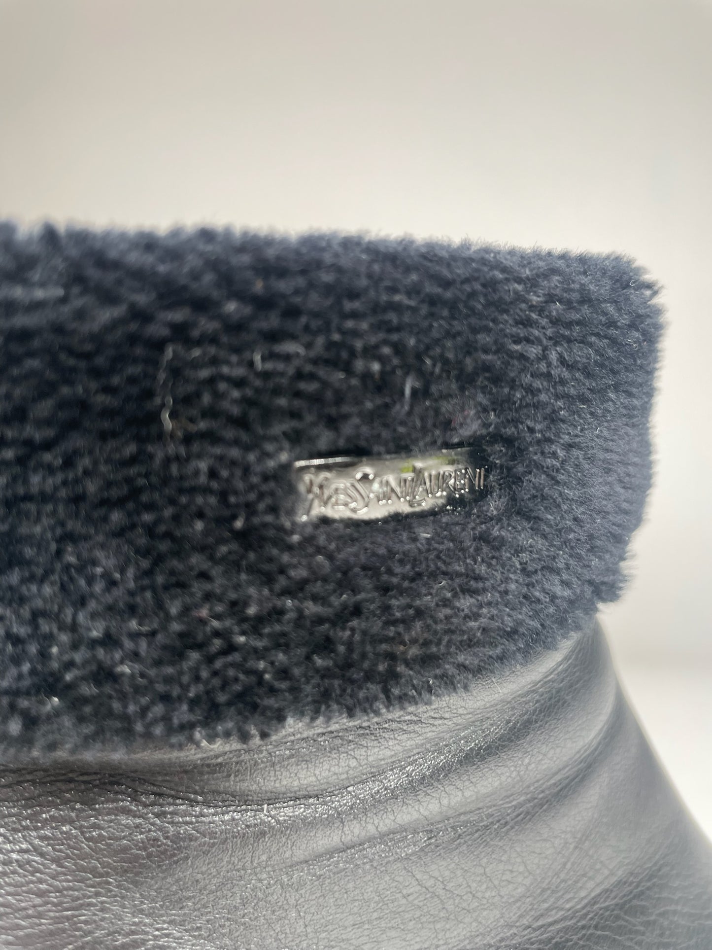 Vintage Yves Saint Laurent Leather Boots black