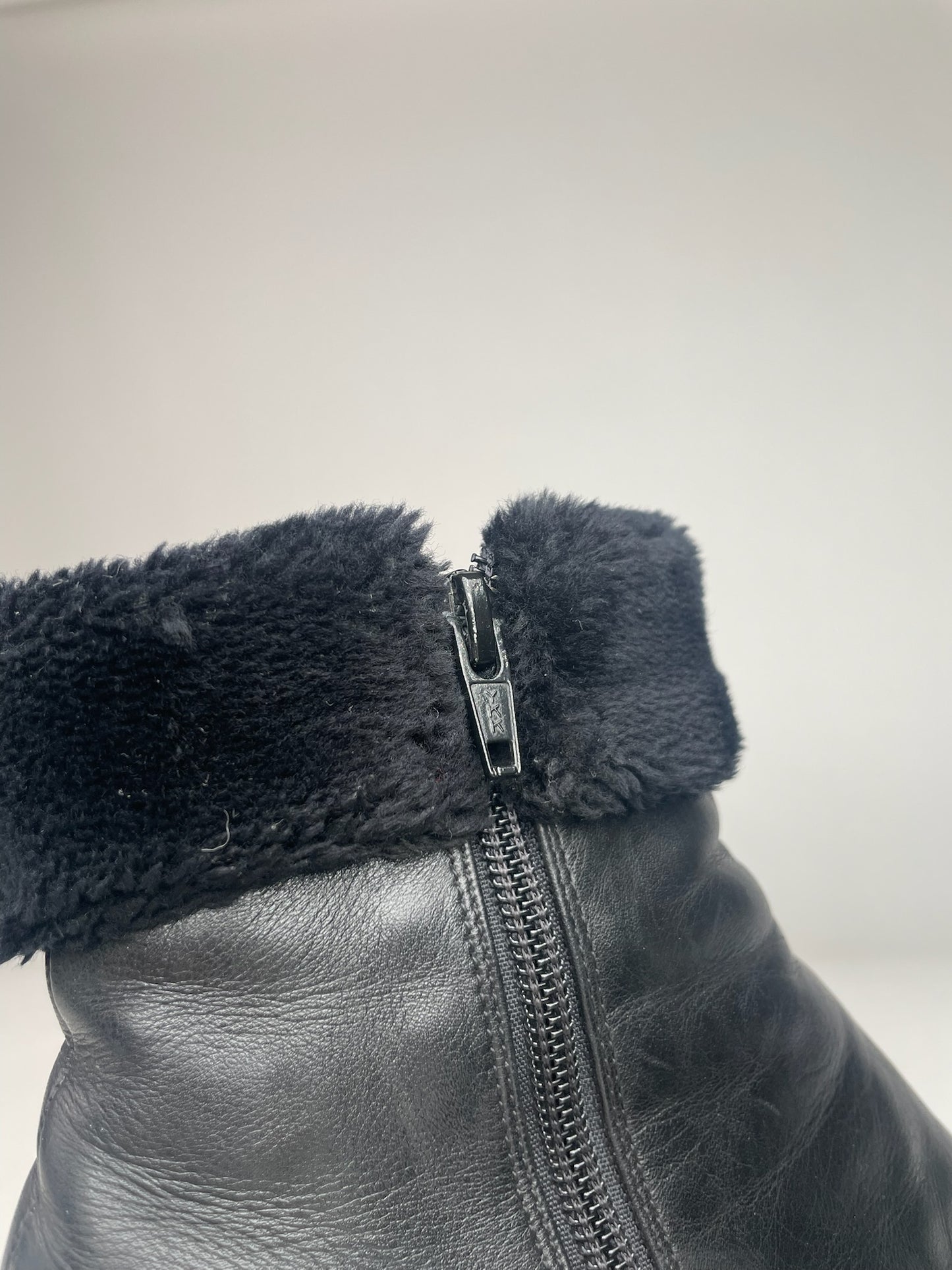 Vintage Yves Saint Laurent Leather Boots black