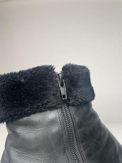 Vintage Yves Saint Laurent Leather Boots black