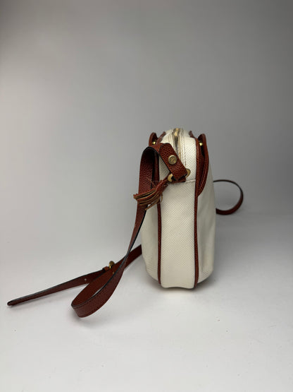 Sac vintage en cuir Bottega Veneta blanc marron
