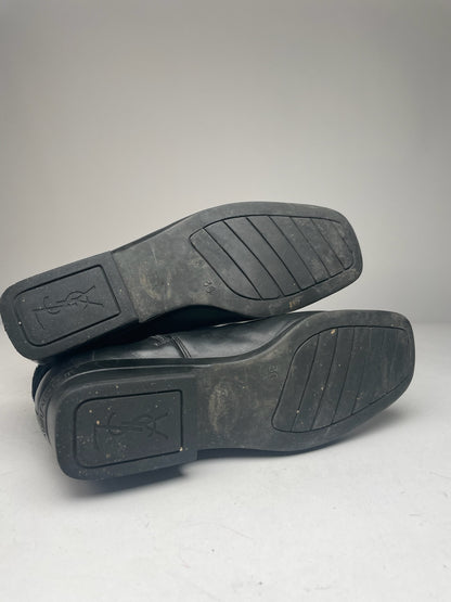 Vintage Yves Saint Laurent Leather Boots black