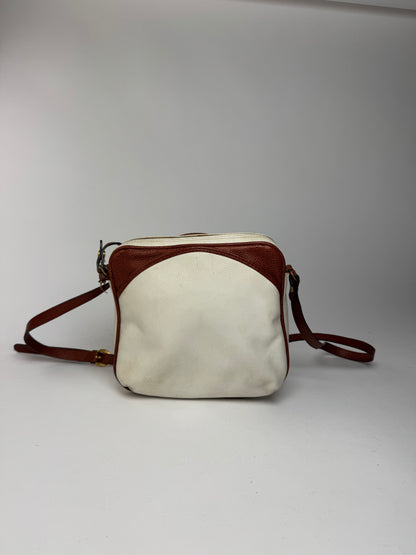Sac vintage en cuir Bottega Veneta blanc marron