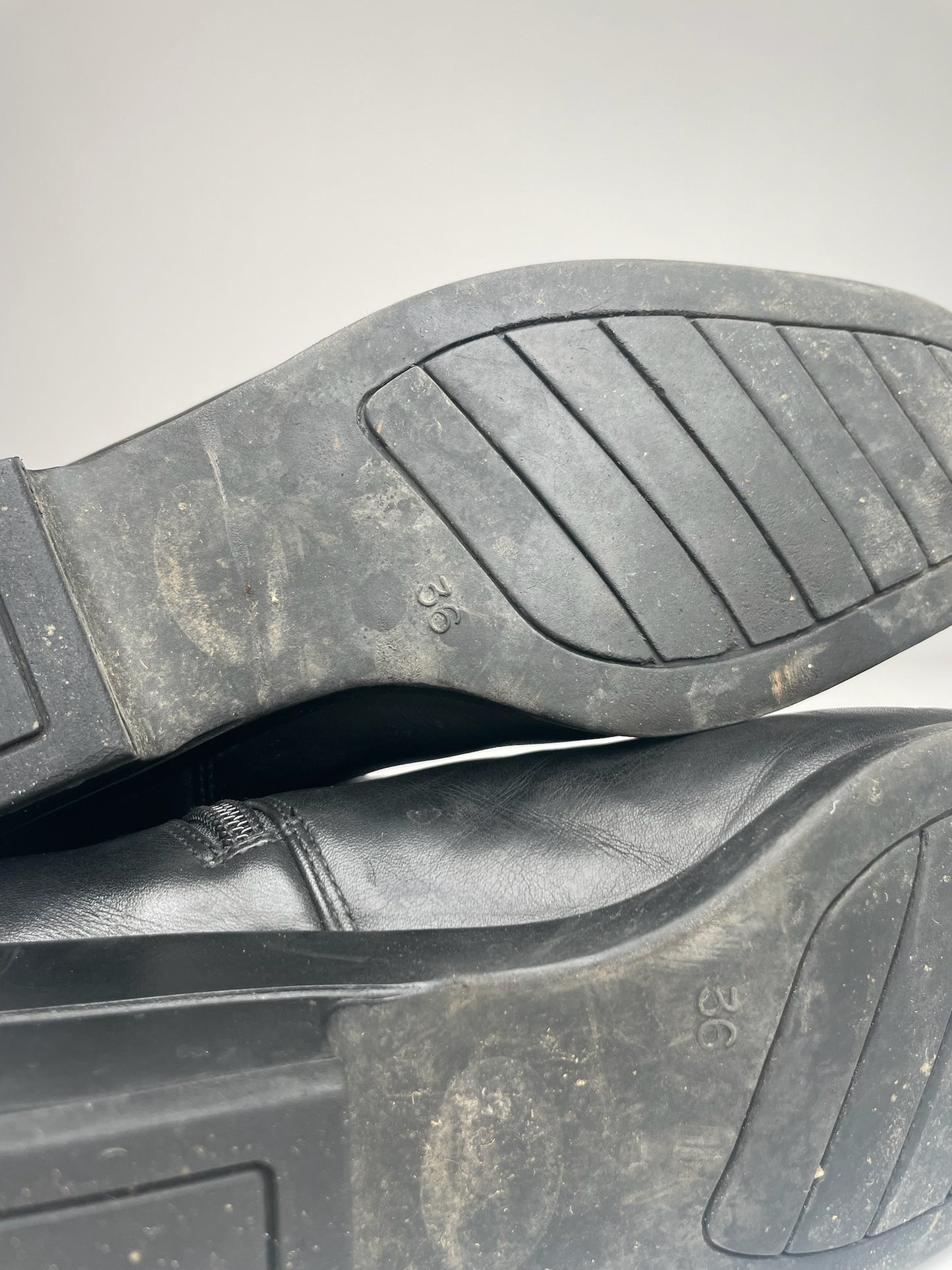 Vintage Yves Saint Laurent Leather Boots black