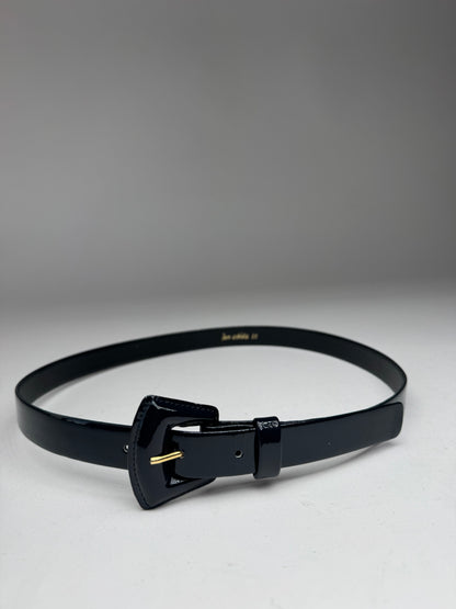 Vintage Iun Ashida Patent Leather Belt black