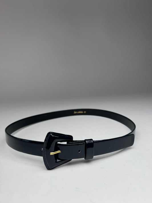 Vintage Iun Ashida Patent Leather Belt black