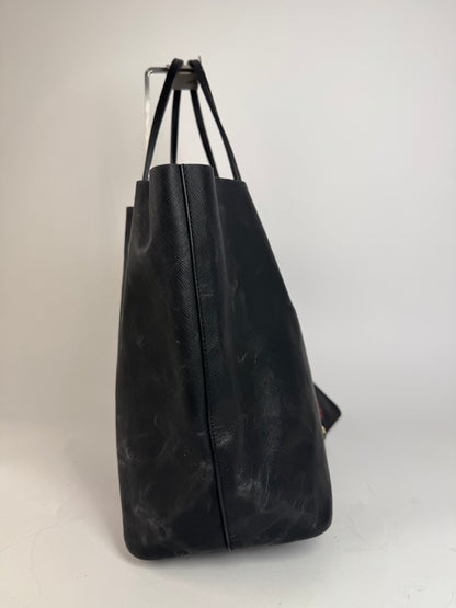 Vintage Givenchy Antigona Leather Tote Bag Black Abstract