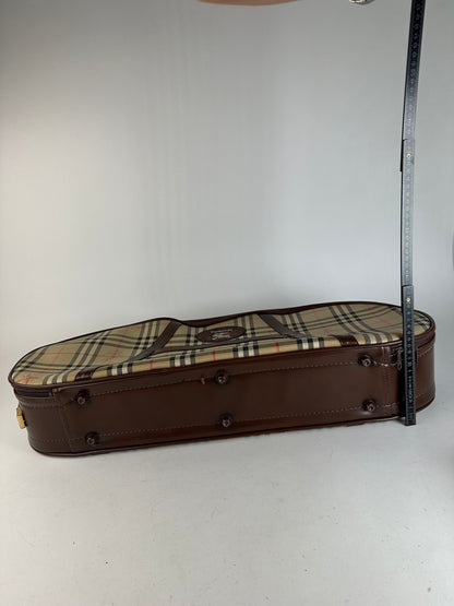 Vintage Burberry Nova Check Travel Bag Beige Brown Black