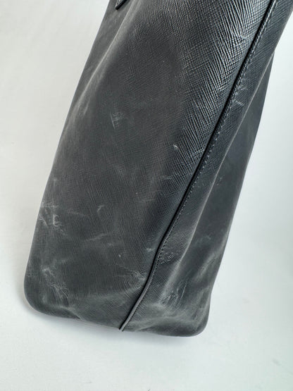 Vintage Givenchy Antigona Leather Tote Bag Black Abstract