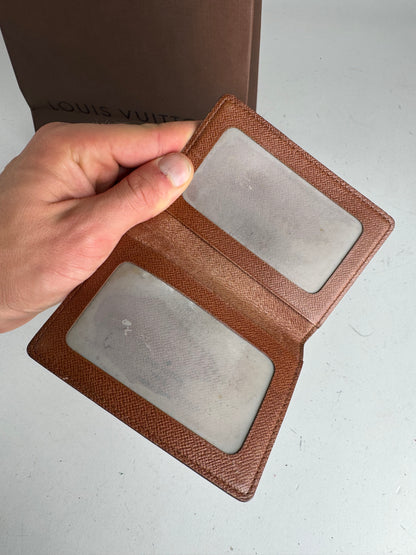 Vintage Louis Vuitton Leather Monogram Card Holder Brown