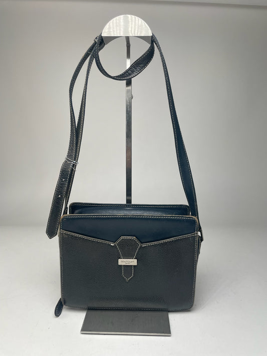 Vintage Courreges Paris Leather Bag Black