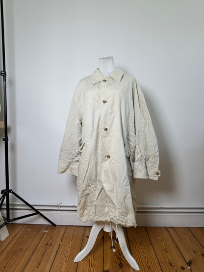 Vintage Yves Saint Laurent Men's Nylon Coat Cream L