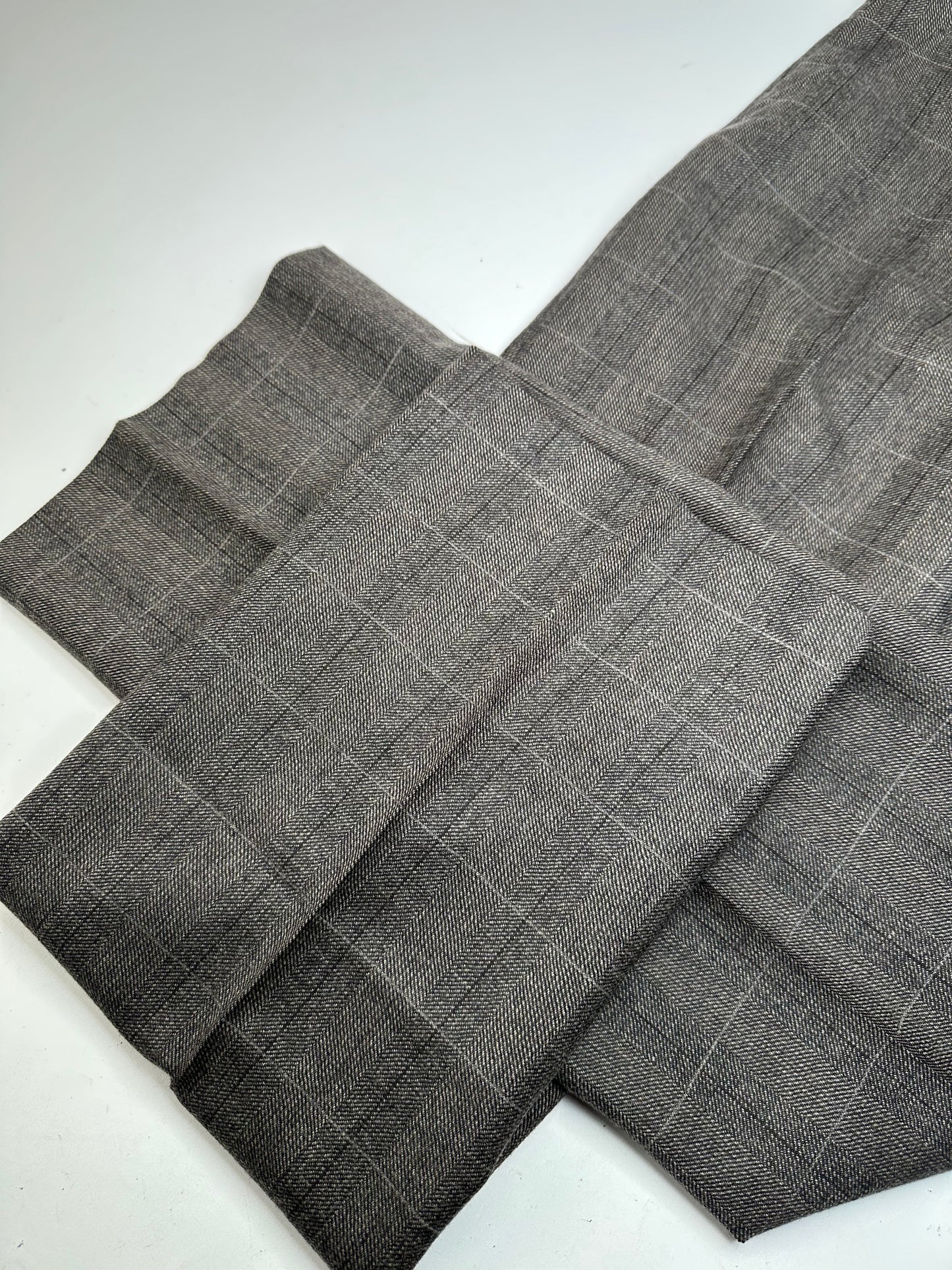 Vintage Dior Checked Wool Pants Anthracite