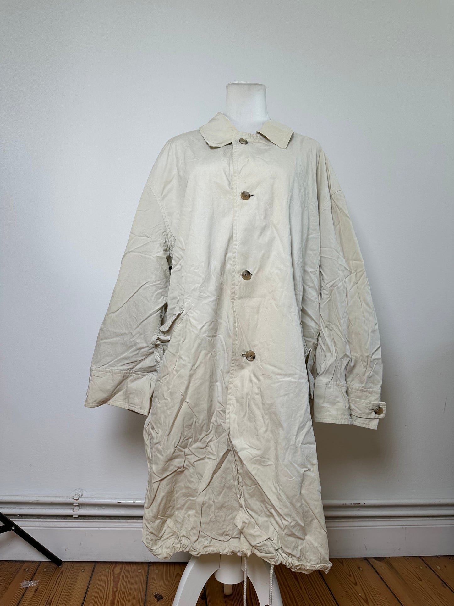 Vintage Yves Saint Laurent Men's Nylon Coat Cream L