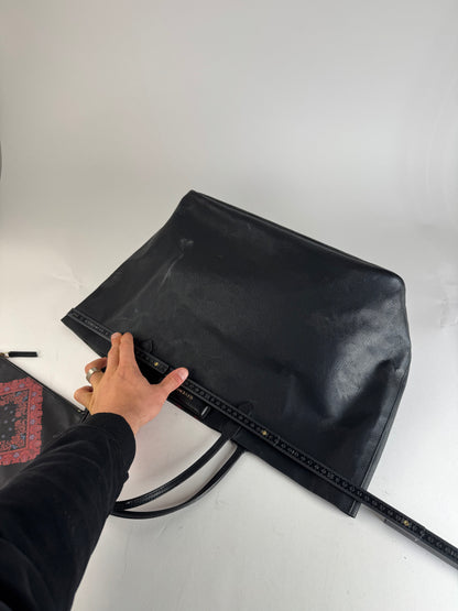 Vintage Givenchy Antigona Leather Tote Bag Black Abstract