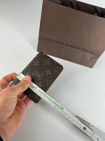 Vintage Louis Vuitton Leather Monogram Card Holder Brown