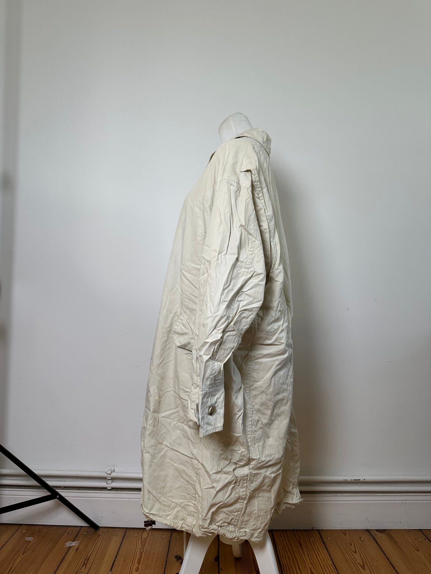 Vintage Yves Saint Laurent Men's Nylon Coat Cream L