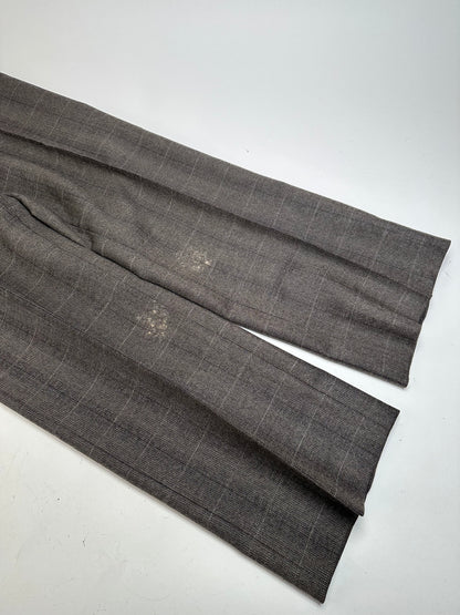 Vintage Dior Checked Wool Pants Anthracite