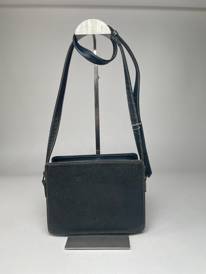 Vintage Courreges Paris Leather Bag Black