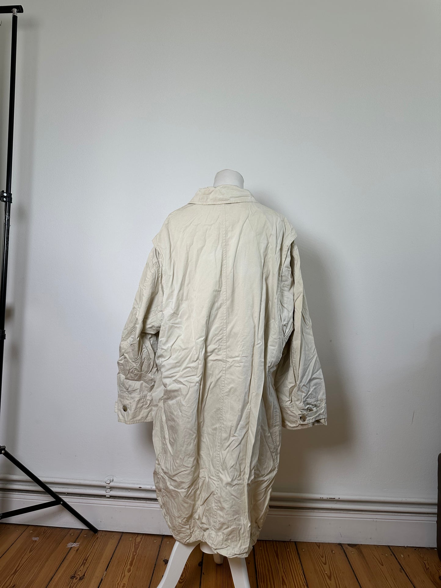 Vintage Yves Saint Laurent Men's Nylon Coat Cream L
