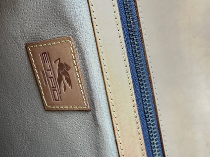 Vintage Etro Paisley Coated Canvas Briefcase Late 1990s Brown