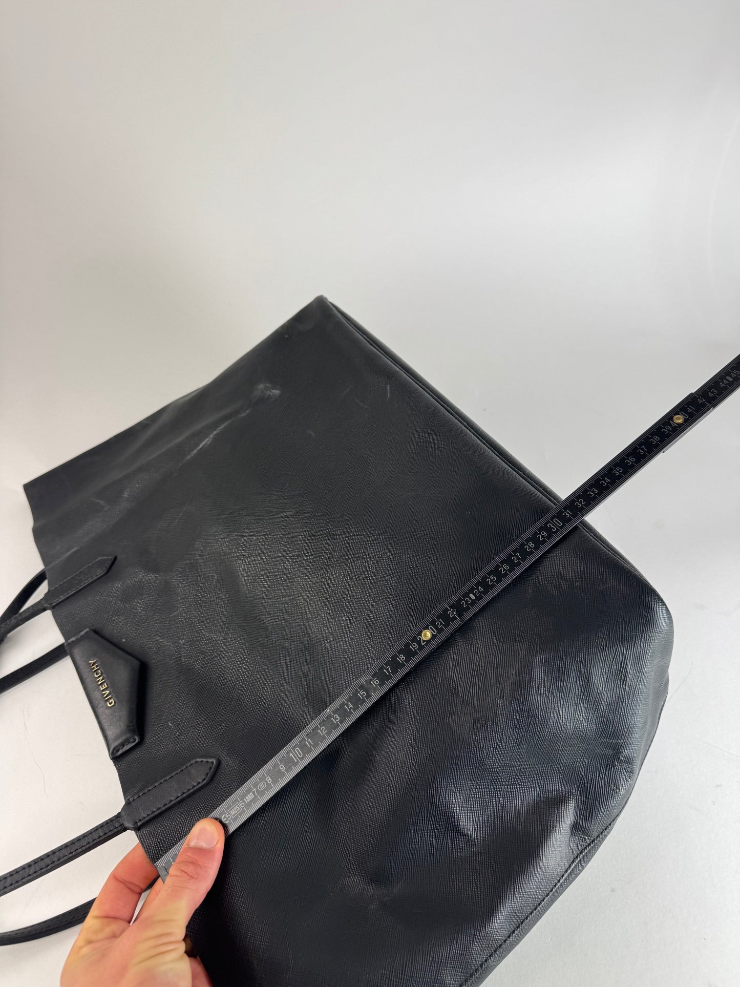 Vintage Givenchy Antigona Leather Tote Bag Black Abstract