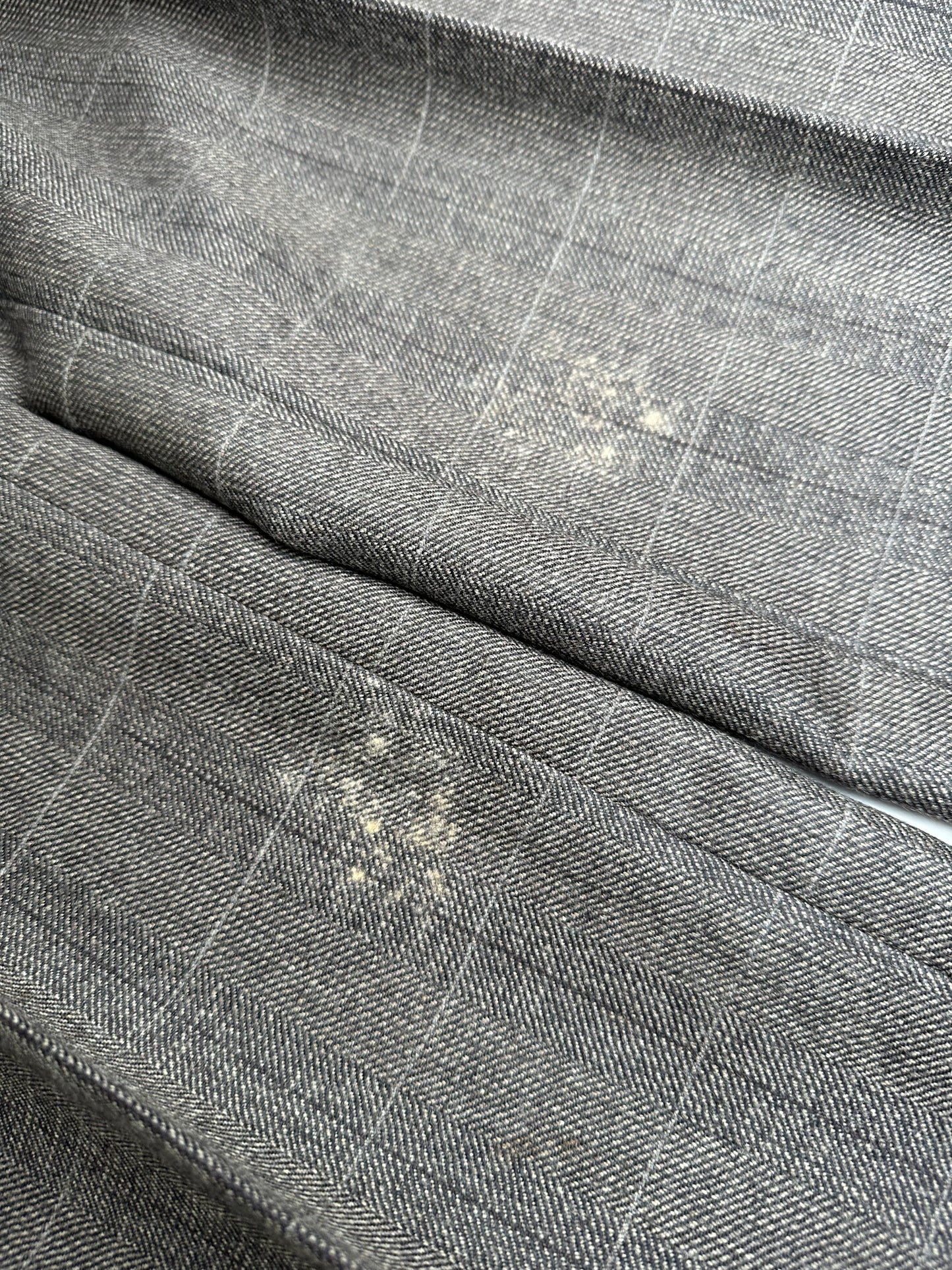 Vintage Dior Checked Wool Pants Anthracite