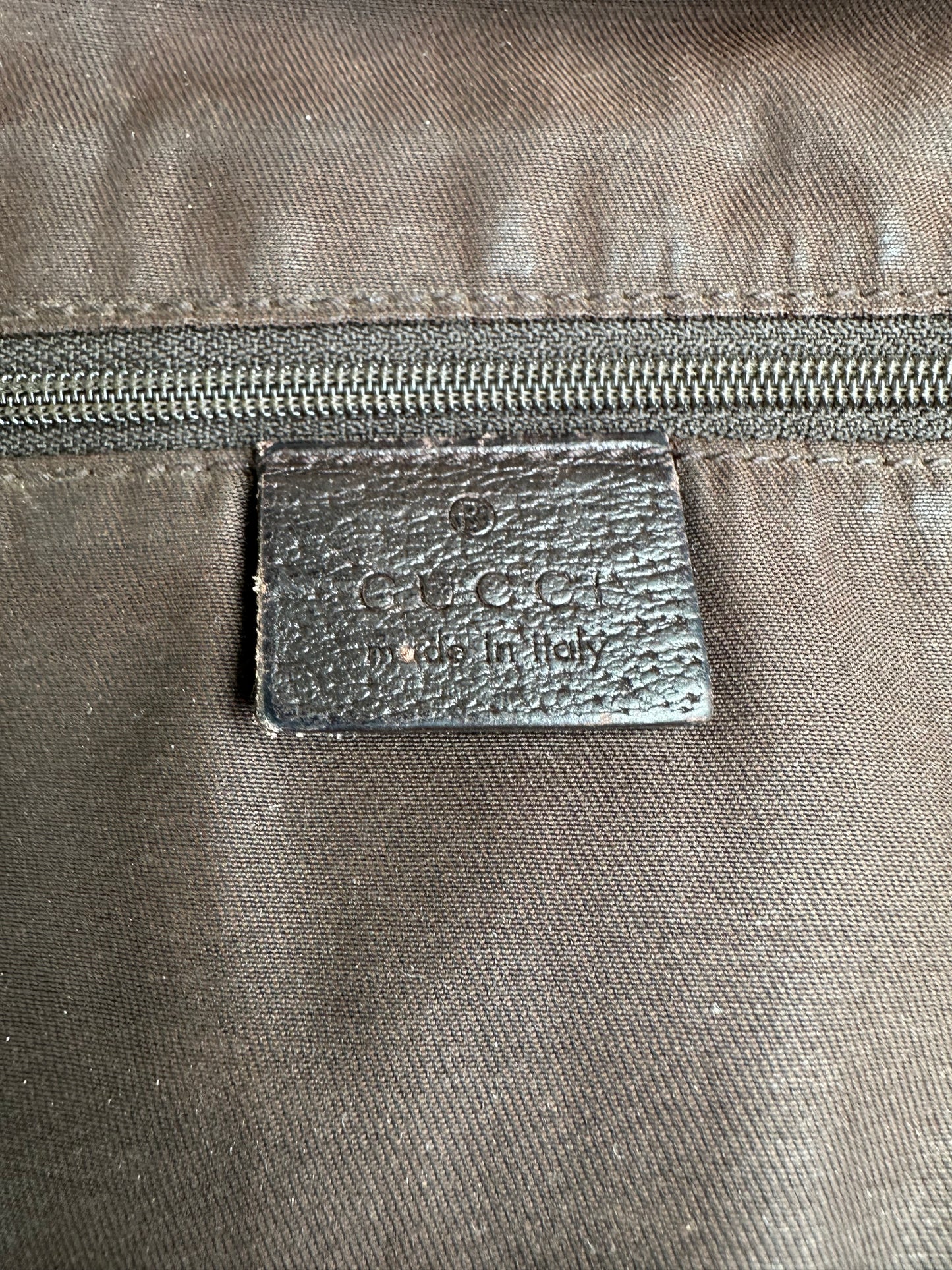 Vintage Gucci GG Supreme Shoulder Bag Late 1990s Beige Brown