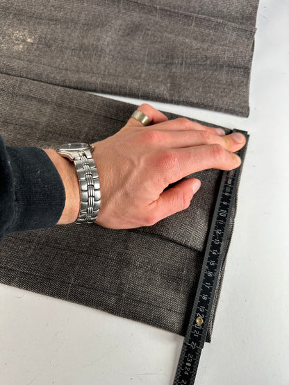 Vintage Dior Checked Wool Pants Anthracite