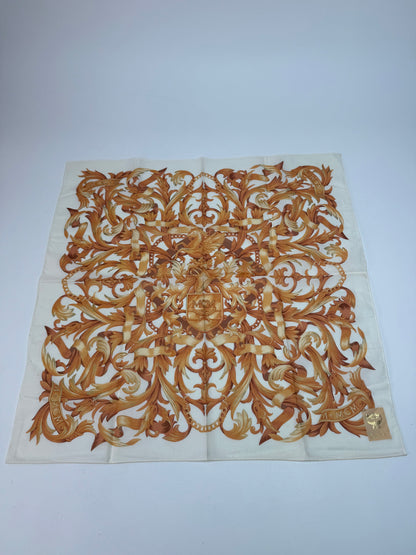 Vintage MCM Scarf White Gold