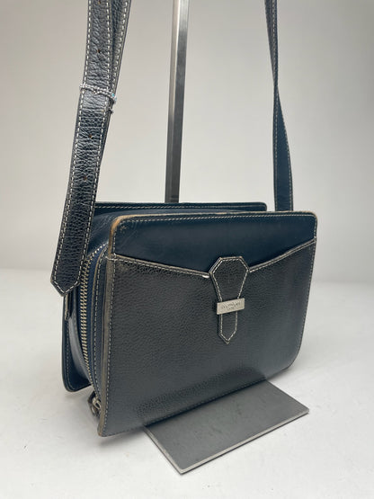 Vintage Courreges Paris Leather Bag Black