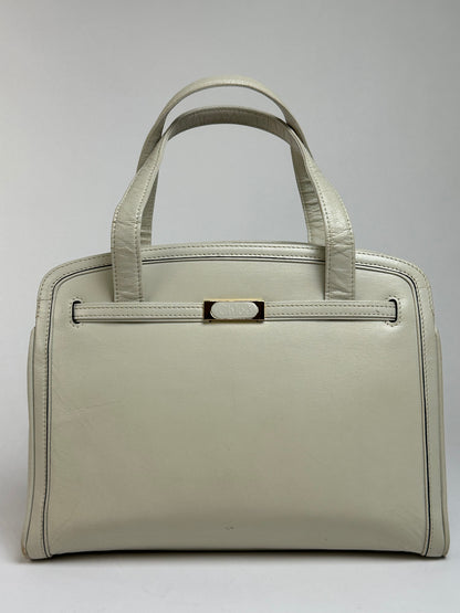 Vintage Chloé Structured Top-Handle Bag Late 1990s Light Grey