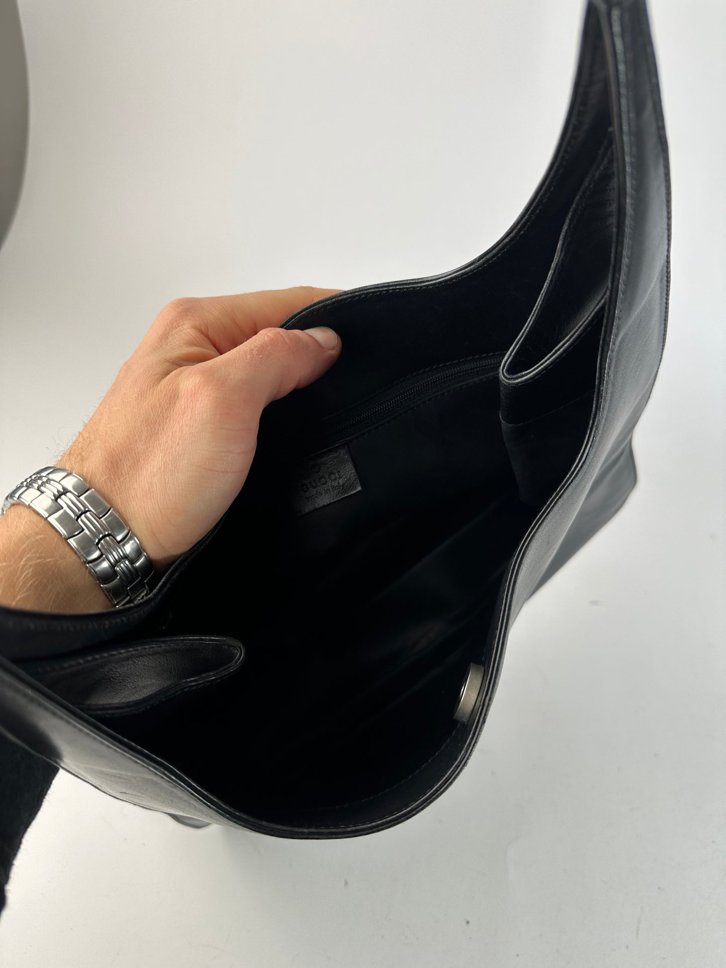 Vintage Gucci Leather Handbag Black