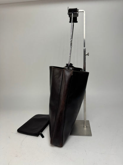 Vintage Gucci By Tom Ford Leather Tote Bag Brown