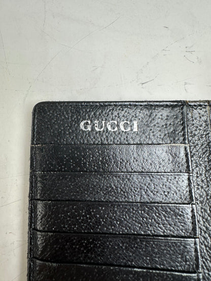 Vintage Gucci GG Supreme Wallet Black Silver