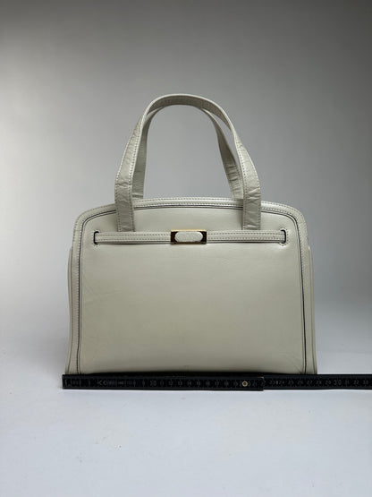Vintage Chloé Structured Top-Handle Bag Late 1990s Light Grey