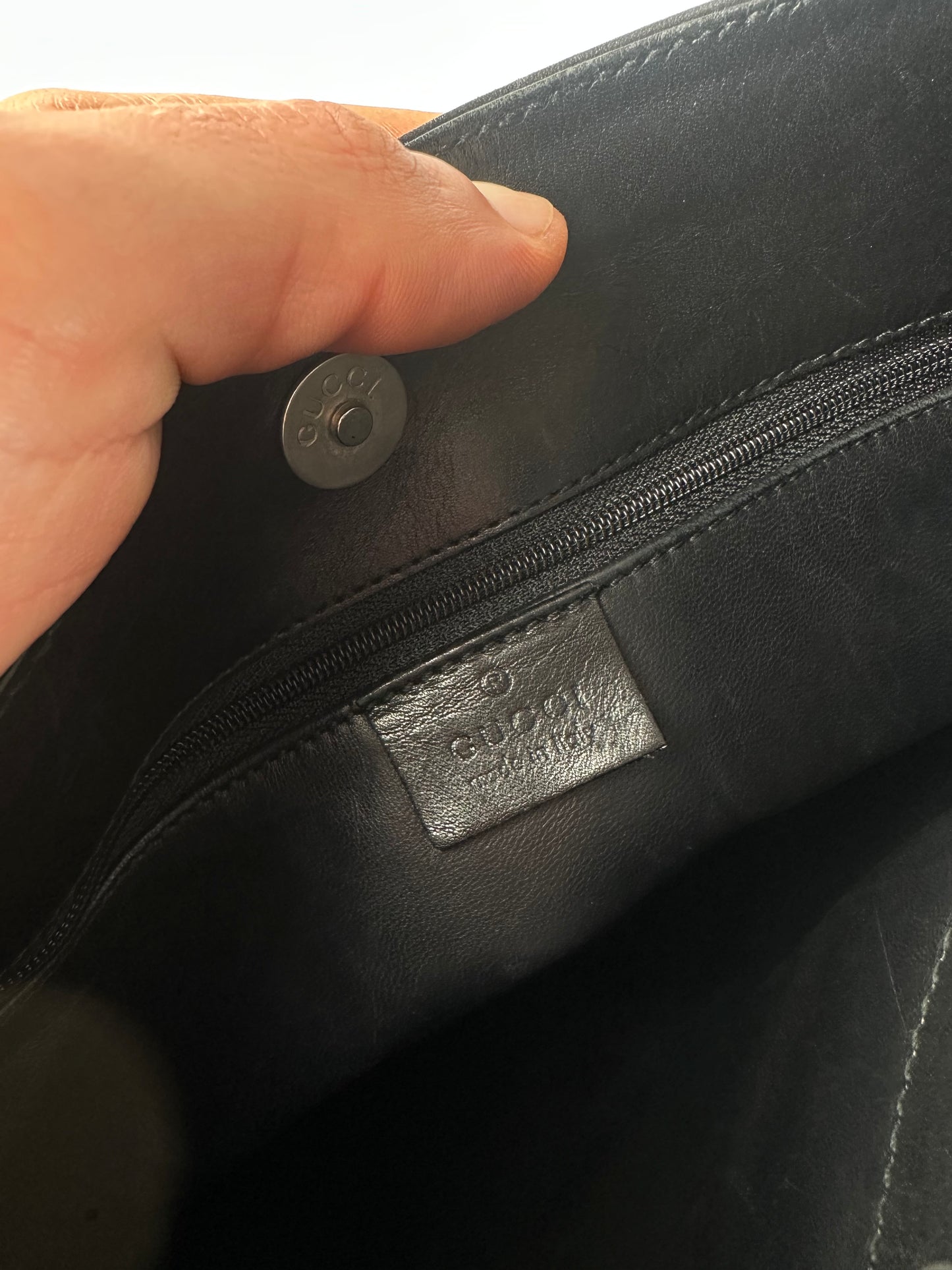 Vintage Gucci Leather Handbag Black