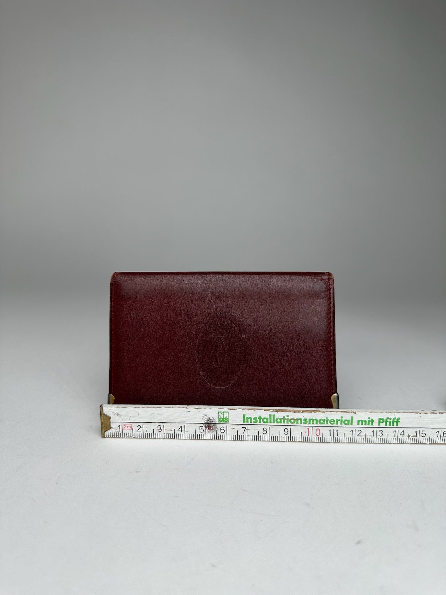 Vintage Cartier Leather Card Holder Burgundy