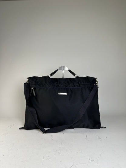 Vintage Issey Miyake Nylon Tote Bag Black Silver