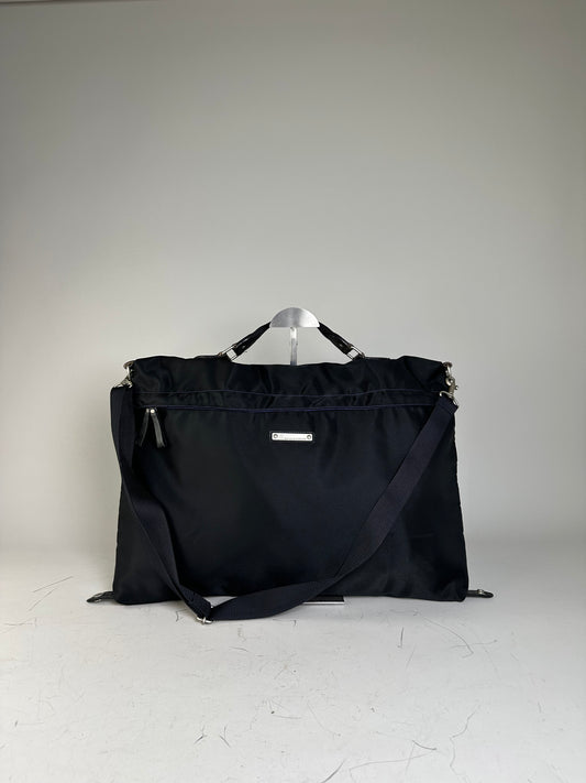 Vintage Issey Miyake Nylon Tote Bag Black Silver