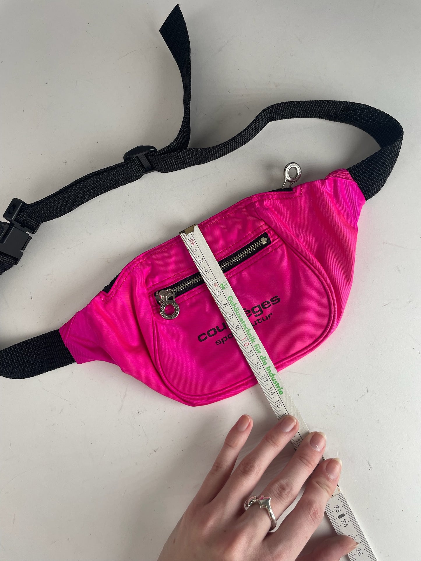 Vintage Courreges Paris Crossbody Bag / Bum Bag Pink