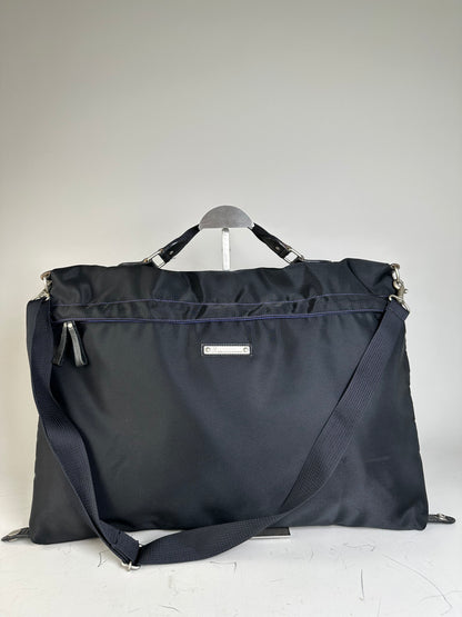 Vintage Issey Miyake Nylon Tote Bag Black Silver