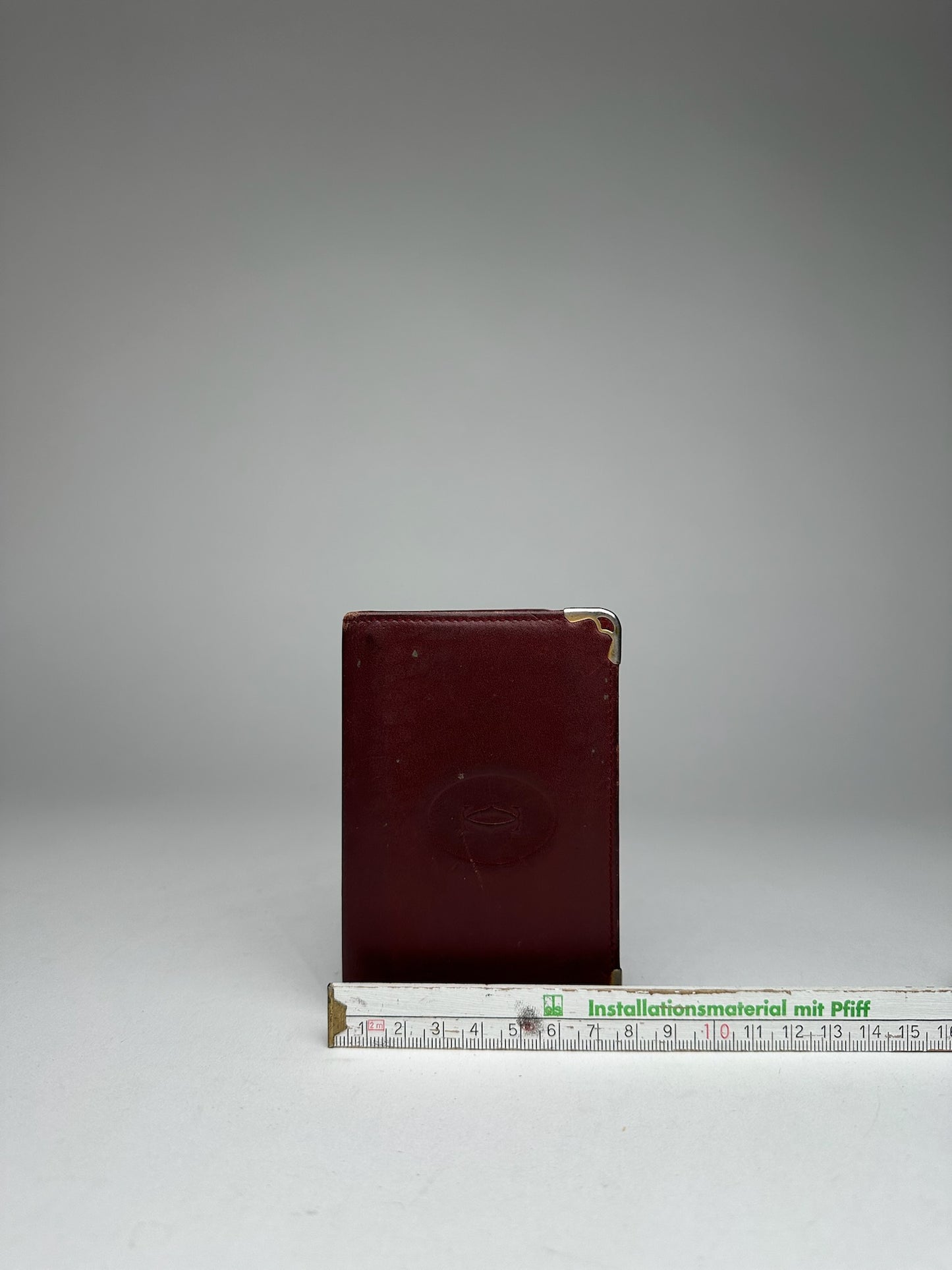 Vintage Cartier Leather Card Holder Burgundy